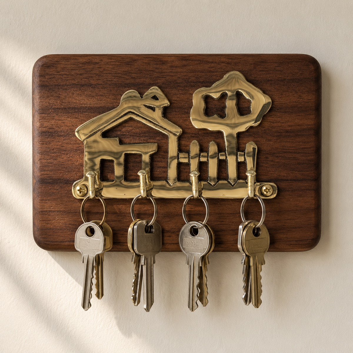 Brass Key Holder (House)