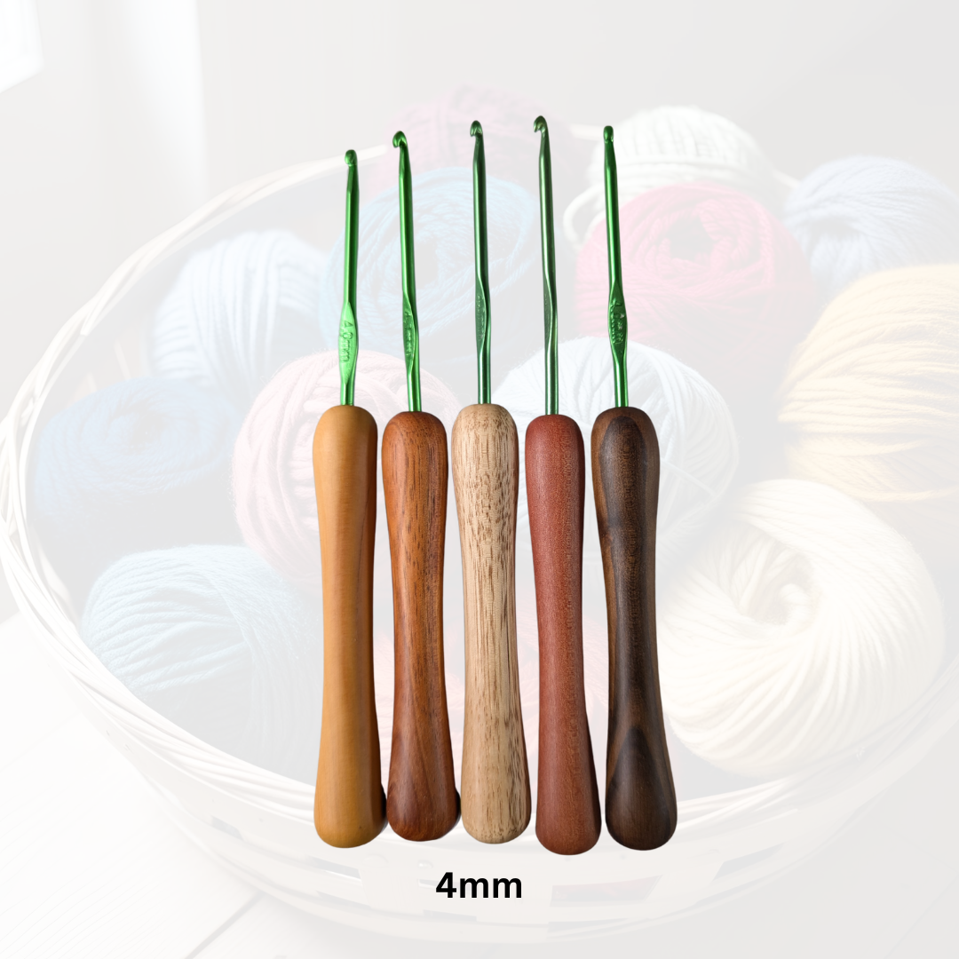 Crochet Hooks with Timber Handles