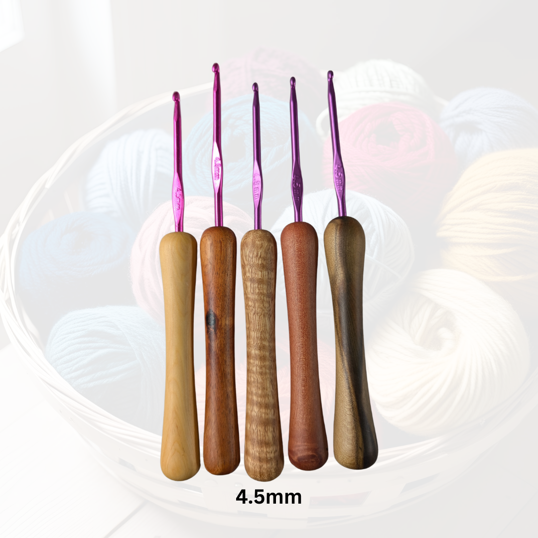 Crochet Hooks with Timber Handles