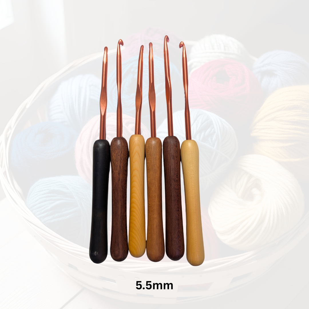 Crochet Hooks with Timber Handles