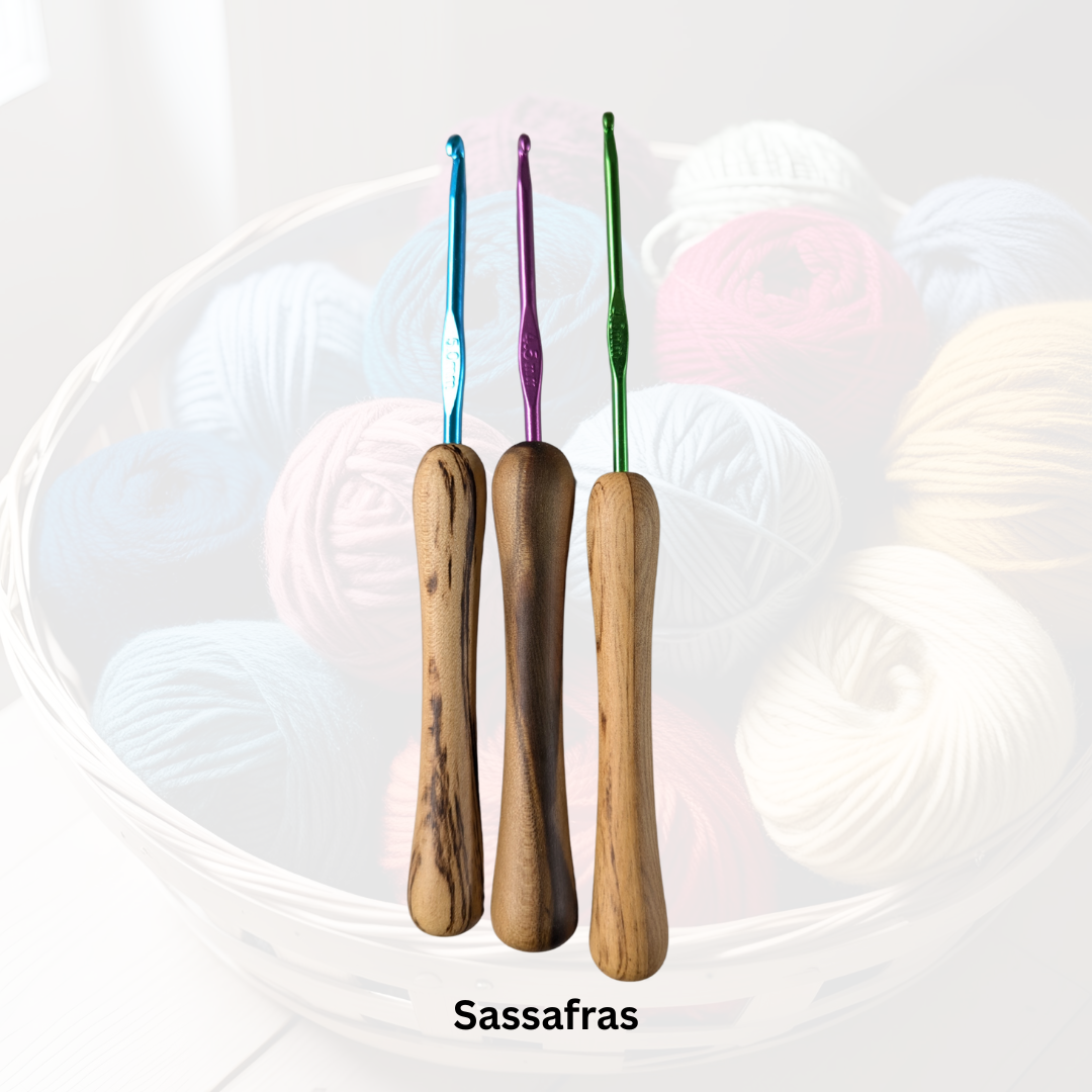 Crochet Hooks with Timber Handles