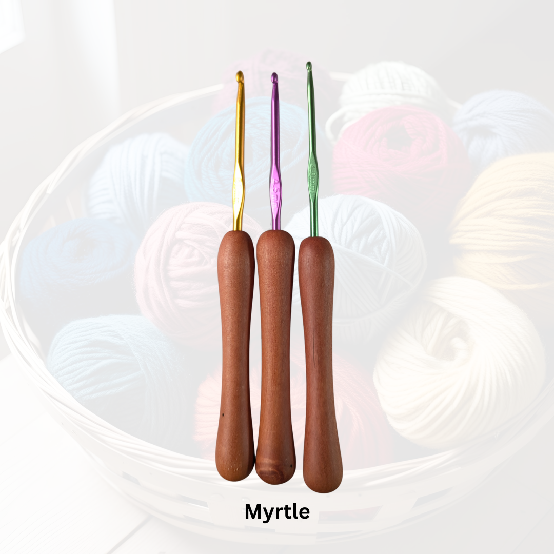 Crochet Hooks with Timber Handles
