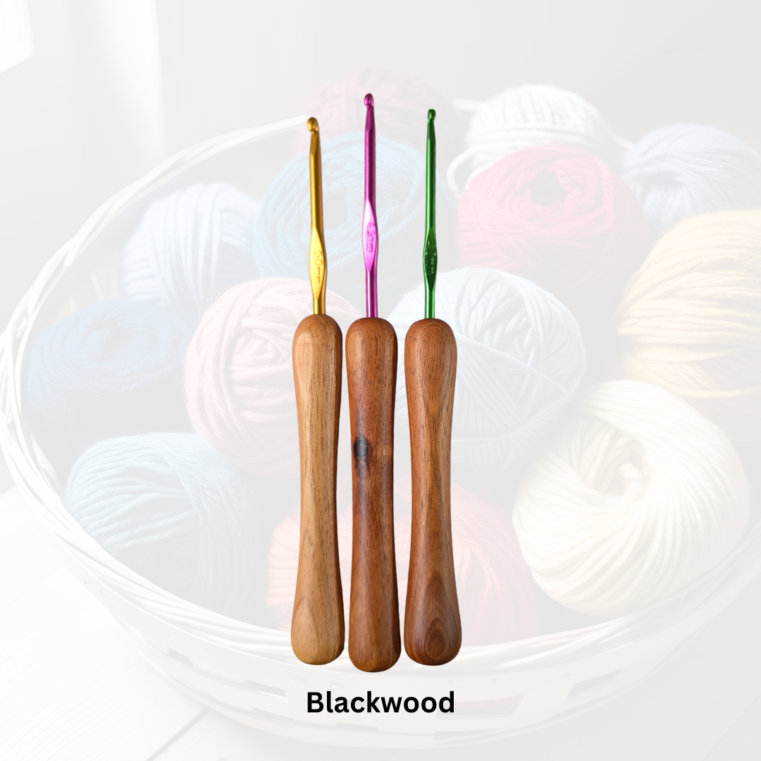 Crochet Hooks with Timber Handles