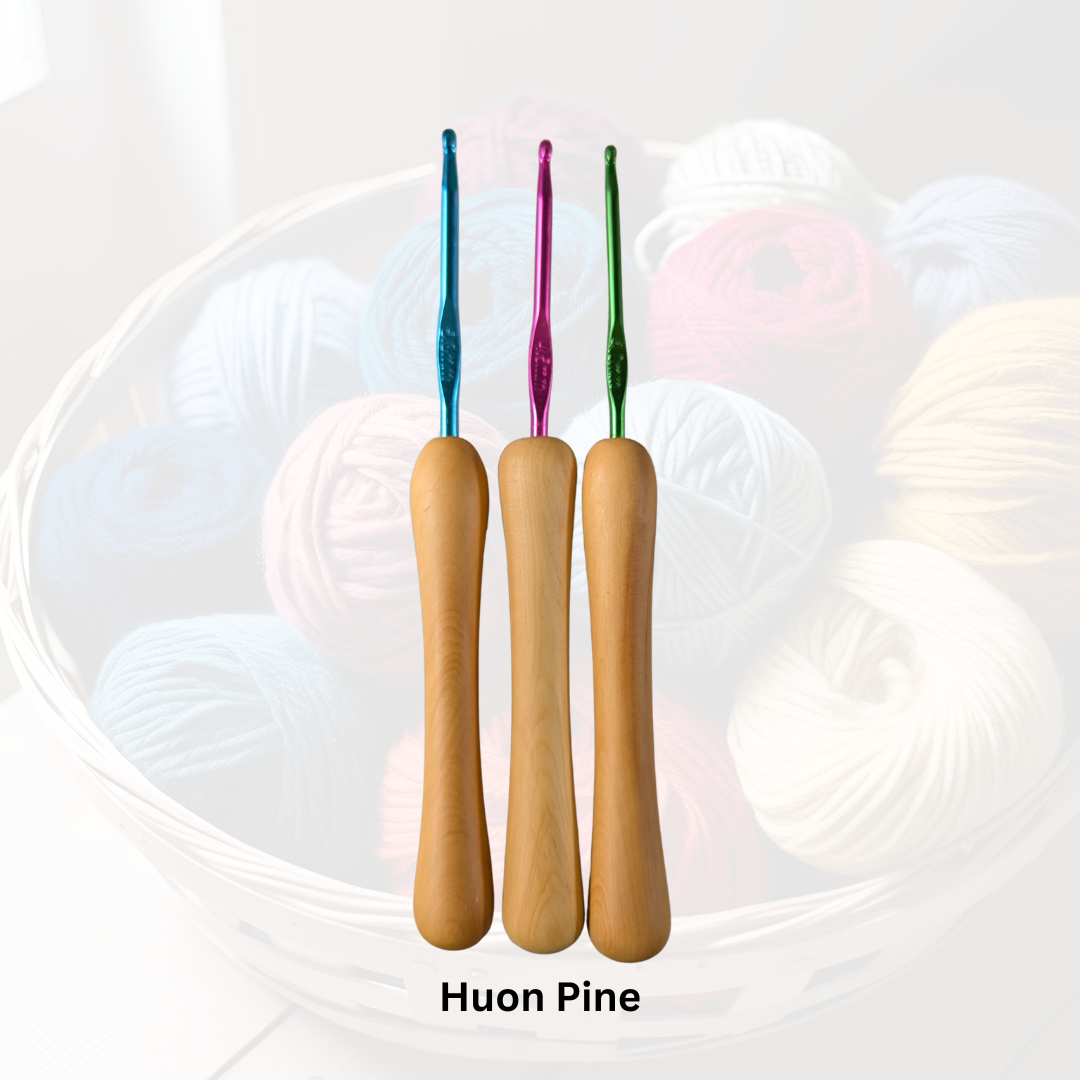 Crochet Hooks with Timber Handles