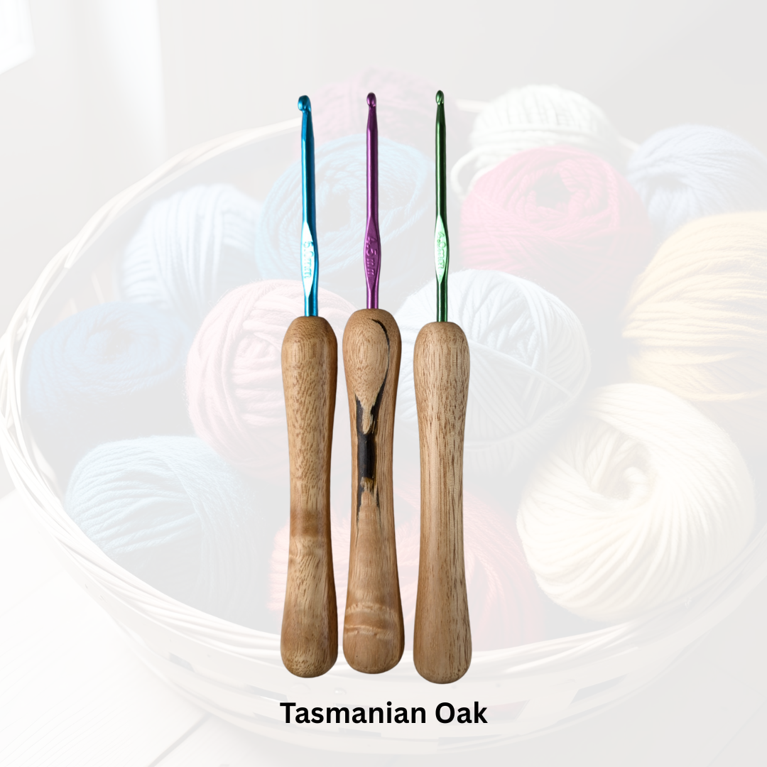 Crochet Hooks with Timber Handles