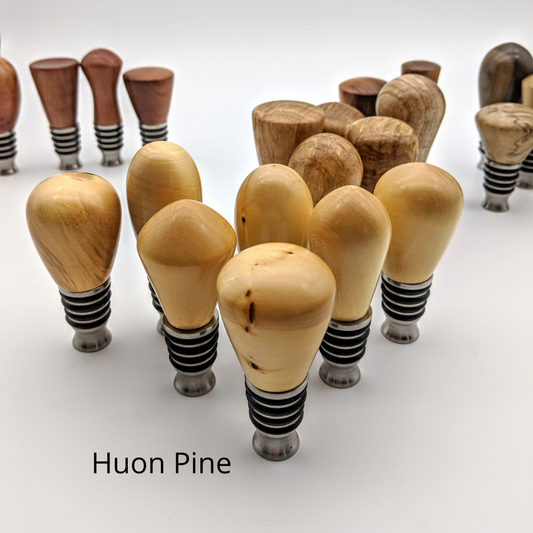 Timber Bottle Stopper - Stainless Steel