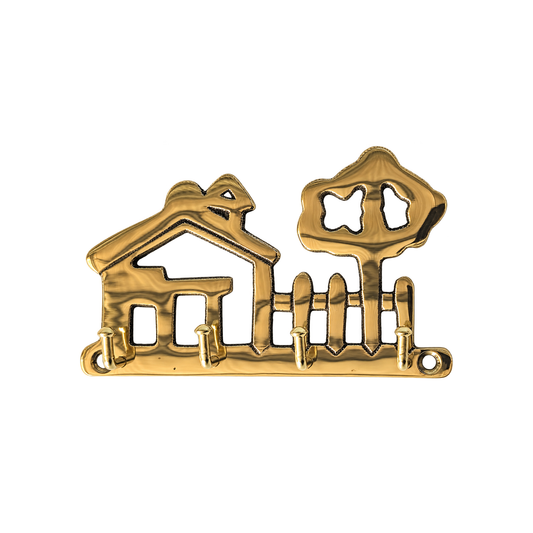 Brass Key Holder (House)