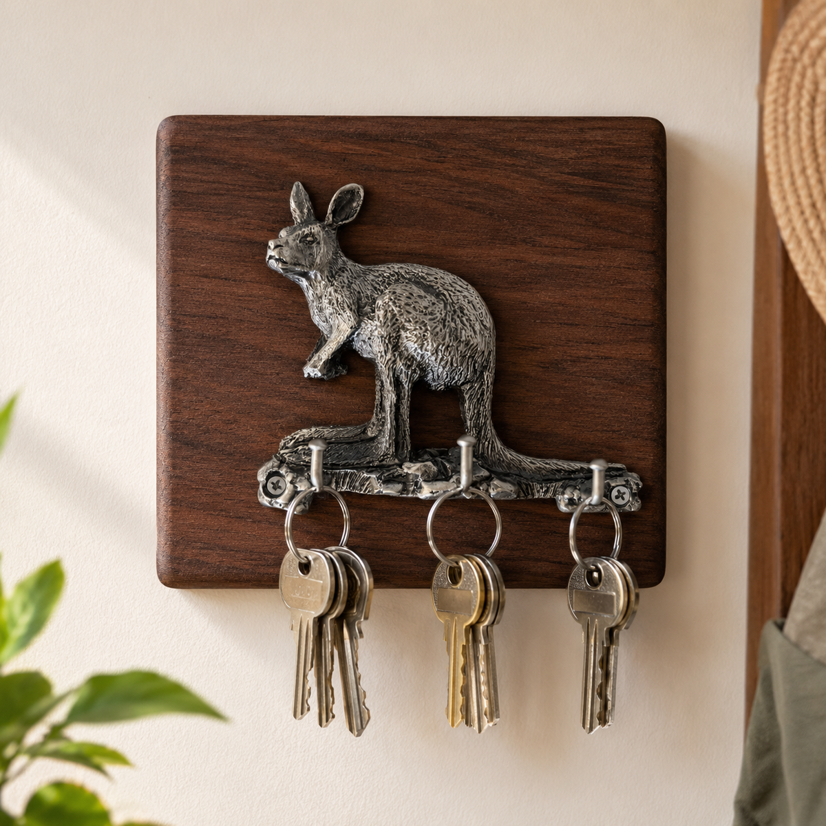 Pewter Kangaroo Key Hanger