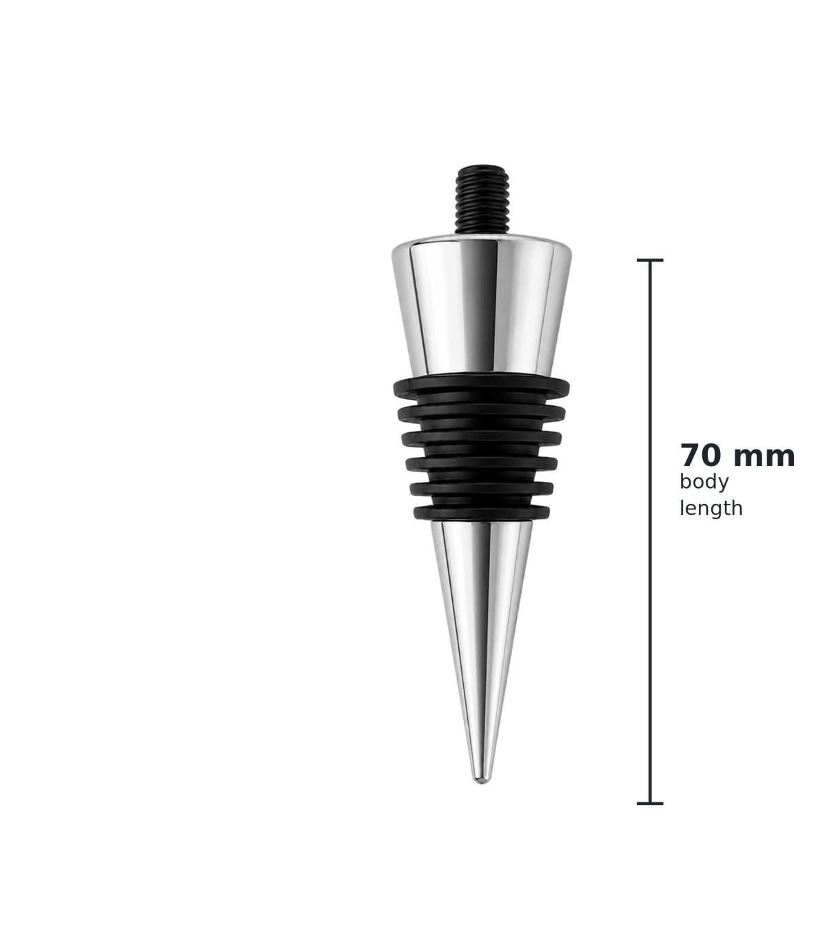 Chrome Bottle Stopper – Multiple Ring