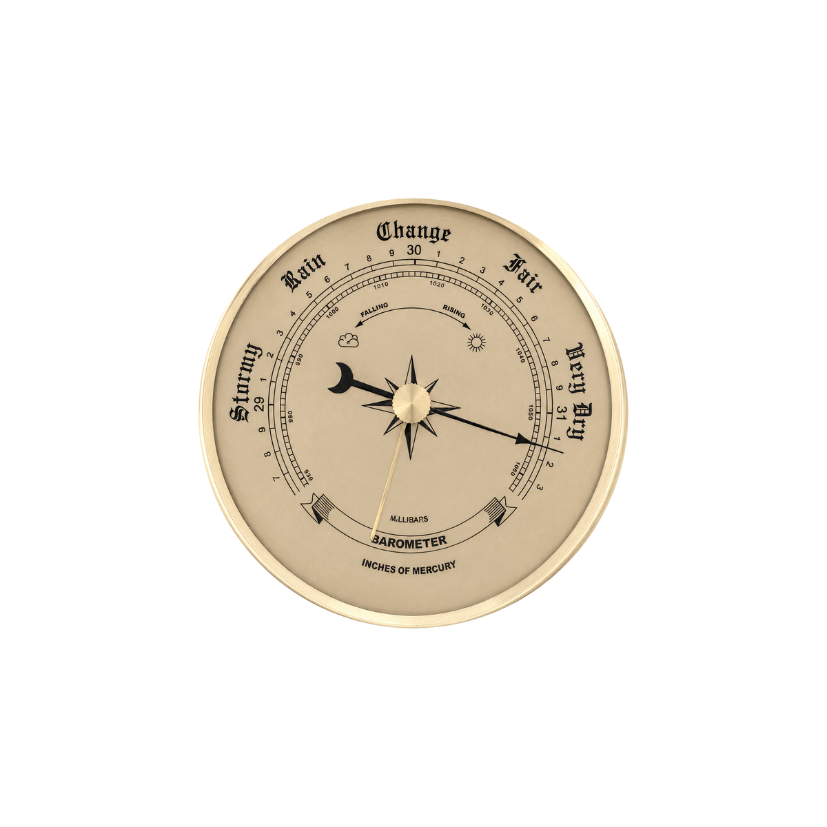 Barometer - Gold - 90mm